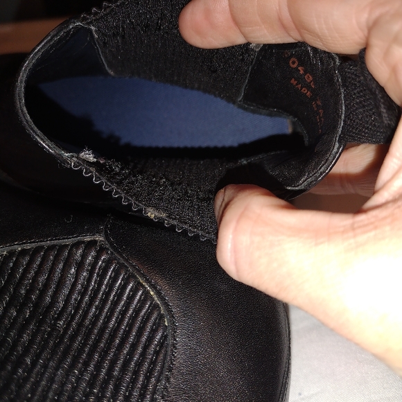 Cole Haan Black Leather Pull On Ankle Boots - Picture 10 of 12